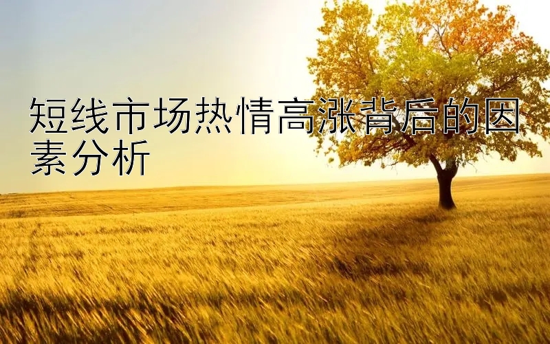 短线市场热情高涨背后的因素分析